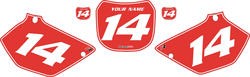 2002-2004 Yamaha YZ250 Custom Pre-Printed Background Red - White Pinstripe by Factory Ride 2002-2004 Yamaha YZ250 Custom Pre-Printed Background Red - White Pinstripe by Factory Ride