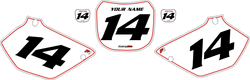 2002-2004 Yamaha YZ250 Custom Pre-Printed Background White - Red Pinstripe by Factory Ride 2002-2004 Yamaha YZ250 Custom Pre-Printed Background White - Red Pinstripe by Factory Ride