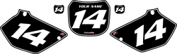 2002-2004 Yamaha YZ250 Custom Black Pre-Printed Background - White Pinstripe by Factory Ride 2002-2004 Yamaha YZ250 Custom Black Pre-Printed Background - White Pinstripe by Factory Ride