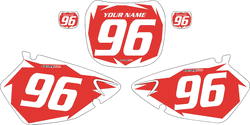 2000-2001 Yamaha YZ250 Custom Pre-Printed Background Red - White Shock Series by Factory Ride 2000-2001 Yamaha YZ250 Custom Pre-Printed Background Red - White Shock Series by Factory Ride