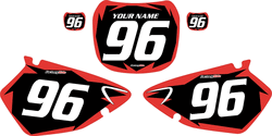 2000-2001 Yamaha YZ250 Custom Pre-Printed Background Black - Red Shock Series by Factory Ride 2000-2001 Yamaha YZ250 Custom Pre-Printed Background Black - Red Shock Series by Factory Ride