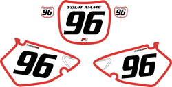 2000-2001 Yamaha YZ250 Custom Pre-Printed Background White - Red Bold Pinstripe by Factory Ride 2000-2001 Yamaha YZ250 Custom Pre-Printed Background White - Red Bold Pinstripe by Factory Ride