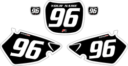 2000-2001 Yamaha YZ250 Custom Black Pre-Printed Background - White Bold Pinstripe by Factory Ride 2000-2001 Yamaha YZ250 Custom Black Pre-Printed Background - White Bold Pinstripe by Factory Ride