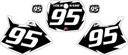 1993-1995 Yamaha YZ250 Custom Black Pre-Printed Background - White Shock Series by Factory Ride 1993-1995 Yamaha YZ250 Custom Black Pre-Printed Background - White Shock Series by Factory Ride