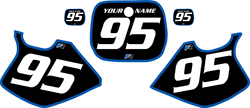 1993-1995 Yamaha YZ250 Custom Pre-Printed Black Background - Blue Bold Pinstripe by Factory Ride 1993-1995 Yamaha YZ250 Custom Pre-Printed Black Background - Blue Bold Pinstripe by Factory Ride
