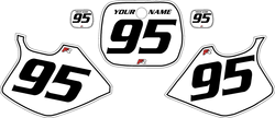 1993-1995 Yamaha YZ250 Custom White Pre-Printed Background - Black Pinstripe by Factory Ride 1993-1995 Yamaha YZ250 Custom White Pre-Printed Background - Black Pinstripe by Factory Ride