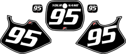 1993-1995 Yamaha YZ250 Custom Black Pre-Printed Background - White Pinstripe by Factory Ride 1993-1995 Yamaha YZ250 Custom Black Pre-Printed Background - White Pinstripe by Factory Ride