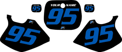 1993-1995 Yamaha YZ250 Custom Pre-Printed Black Background - Blue Numbers by Factory Ride 1993-1995 Yamaha YZ250 Custom Pre-Printed Black Background - Blue Numbers by Factory Ride