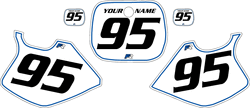 1993-1995 Yamaha YZ125 Custom Pre-Printed White Background - Blue Pinstripe by Factory Ride 1993-1995 Yamaha YZ125 Custom Pre-Printed White Background - Blue Pinstripe by Factory Ride