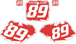 1989-1990 Yamaha YZ125 Custom Pre-Printed Red Background - White Shock Series by Factory Ride 1989-1990 Yamaha YZ125 Custom Pre-Printed Red Background - White Shock Series by Factory Ride