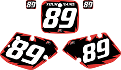 1989-1990 Yamaha YZ125 Custom Pre-Printed Black Background - Red Shock Series by Factory Ride 1989-1990 Yamaha YZ125 Custom Pre-Printed Black Background - Red Shock Series by Factory Ride