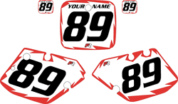 1989-1990 Yamaha YZ125 Custom Pre-Printed White Background - Red Shock-Series by Factory Ride 1989-1990 Yamaha YZ125 Custom Pre-Printed White Background - Red Shock-Series by Factory Ride