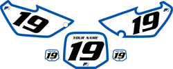 2002-2014 Yamaha YZ85 Pre-Printed Backgrounds White - Blue Bold Pinstripe by FactoryRide 2002-2014 Yamaha YZ85 Pre-Printed Backgrounds White - Blue Bold Pinstripe by FactoryRide