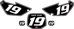 2002-2014 Yamaha YZ85 Custom Black Pre-Printed Background - White Pinstripe by Factory Ride 2002-2014 Yamaha YZ85 Custom Black Pre-Printed Background - White Pinstripe by Factory Ride
