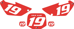 2002-2014 Yamaha YZ85 Pre-Printed Backgrounds Red - White Numbers by FactoryRide 2002-2014 Yamaha YZ85 Pre-Printed Backgrounds Red - White Numbers by FactoryRide