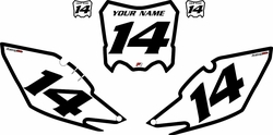 Honda CRF450 R 2013-2016 White Backgrounds with Bold Pinstripe by Factory Ride Honda CRF450 R 2013-2016 White Backgrounds with Bold Pinstripe by Factory Ride