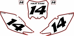 2013-2016 Honda CRF450 R Pre-Printed Backgrounds White - Red Pro Pinstripe by Factory Ride 2013-2016 Honda CRF450 R Pre-Printed Backgrounds White - Red Pro Pinstripe by Factory Ride