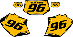 Honda XR250 1996-2004 Pre-Printed Backgrounds Yellow - Black Shock Series by FactoryRide Honda XR250 1996-2004 Pre-Printed Backgrounds Yellow - Black Shock Series by FactoryRide