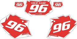 1996-2004 Honda XR250 Pre-Printed Backgrounds Red - White Shock Series by FactoryRide 1996-2004 Honda XR250 Pre-Printed Backgrounds Red - White Shock Series by FactoryRide