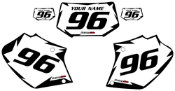 1996-2004 Honda XR250 White Pre-Printed Background - Black Shock Series by FactoryRide 1996-2004 Honda XR250 White Pre-Printed Background - Black Shock Series by FactoryRide