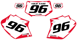 1996-2004 Honda XR250 Custom White Pre-Printed Background - Red Shock Series by Factory Ride 1996-2004 Honda XR250 Custom White Pre-Printed Background - Red Shock Series by Factory Ride