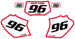 1996-2004 Honda XR250 Custom White Pre-Printed Background - Red Bold Pinstripe by Factory Ride 1996-2004 Honda XR250 Custom White Pre-Printed Background - Red Bold Pinstripe by Factory Ride
