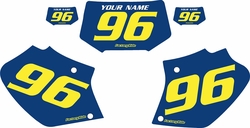1996-2004 Honda XR250 Blue Pre-Printed Background - Yellow Numbers by FactoryRide 1996-2004 Honda XR250 Blue Pre-Printed Background - Yellow Numbers by FactoryRide