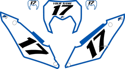 2017-2022 SHERCO 125 SE Custom Pre-Printed Background White - Blue Bold Pinstripe by Factory Ride 2017-2022 SHERCO 125 SE Custom Pre-Printed Background White - Blue Bold Pinstripe by Factory Ride