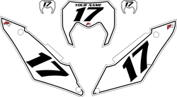 2017-2022 SHERCO 125 SE Custom Pre-Printed Background White - Black Pinstripe by Factory Ride 2017-2022 SHERCO 125 SE Custom Pre-Printed Background White - Black Pinstripe by Factory Ride