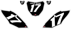 2018-2021 Honda CRF250 R Pre-Printed Backgrounds Black - White Bold Pinstripe by Factory Ride 2018-2021 Honda CRF250 R Pre-Printed Backgrounds Black - White Bold Pinstripe by Factory Ride