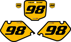 1997-1999 Honda CR250 Pre-Printed Backgrounds Yellow - Black Bold Pinstripe by FactoryRide 1997-1999 Honda CR250 Pre-Printed Backgrounds Yellow - Black Bold Pinstripe by FactoryRide