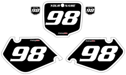 1997-1999 Honda CR250 Black Pre-Printed Background - White Bold Pinstripe by FactoryRide 1997-1999 Honda CR250 Black Pre-Printed Background - White Bold Pinstripe by FactoryRide