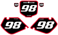 1997-1999 Honda CR250 Pre-Printed Backgrounds Black - Red Bold Pinstripe by FactoryRide 1997-1999 Honda CR250 Pre-Printed Backgrounds Black - Red Bold Pinstripe by FactoryRide