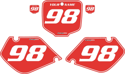 1997-1999 Honda CR250 Pre-Printed Backgrounds Red - White Pinstripe by FactoryRide 1997-1999 Honda CR250 Pre-Printed Backgrounds Red - White Pinstripe by FactoryRide