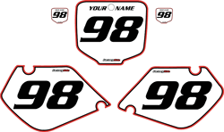 1997-1999 Honda CR250 Pre-Printed Backgrounds White - Red Pro Pinstripe by FactoryRide 1997-1999 Honda CR250 Pre-Printed Backgrounds White - Red Pro Pinstripe by FactoryRide