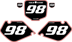 1997-1999 Honda CR250 Pre-Printed Backgrounds Black - Red Pro Pinstripe by FactoryRide 1997-1999 Honda CR250 Pre-Printed Backgrounds Black - Red Pro Pinstripe by FactoryRide