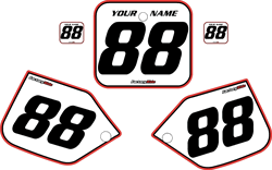 1987 Honda CR250 Pre-Printed Backgrounds White - Red Pro Pinstripe by FactoryRide 1987 Honda CR250 Pre-Printed Backgrounds White - Red Pro Pinstripe by FactoryRide