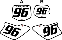 1996-2001 GAS GAS EC125 Custom Pre-Printed Background White - Black Bold Pinstripe by Factory Ride 1996-2001 GAS GAS EC125 Custom Pre-Printed Background White - Black Bold Pinstripe by Factory Ride