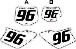 1996-2001 GAS GAS EC125 Custom Pre-Printed Background White - Black Pinstripe by Factory Ride 1996-2001 GAS GAS EC125 Custom Pre-Printed Background White - Black Pinstripe by Factory Ride
