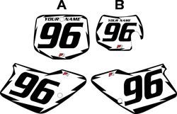 1996-2001 GAS GAS EC250 Custom Pre-Printed Background White - Black Shock Series by Factory Ride 1996-2001 GAS GAS EC250 Custom Pre-Printed Background White - Black Shock Series by Factory Ride