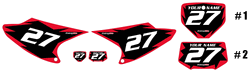 2008-2014 Honda CRF230F Pre-Printed Backgrounds Black - Red Shock Series by FactoryRide 2008-2014 Honda CRF230F Pre-Printed Backgrounds Black - Red Shock Series by FactoryRide