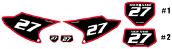 2008-2014 Honda CRF230F Pre-Printed Backgrounds Black - Red Bold Pinstripe by FactoryRide 2008-2014 Honda CRF230F Pre-Printed Backgrounds Black - Red Bold Pinstripe by FactoryRide