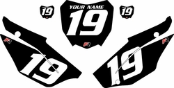 2019-2023 Honda CRF110 Black Pre-Printed Backgrounds - White Numbers by FactoryRide 2019-2023 Honda CRF110 Black Pre-Printed Backgrounds - White Numbers by FactoryRide