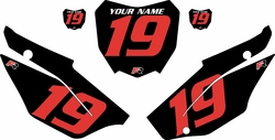 2019-2023 Honda CRF110 Black Pre-Printed Backgrounds - Red Numbers by FactoryRide 2019-2023 Honda CRF110 Black Pre-Printed Backgrounds - Red Numbers by FactoryRide