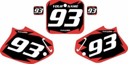1993-1994 Honda CR125 Pre-Printed Backgrounds Black - Red Shock Series by FactoryRide 1993-1994 Honda CR125 Pre-Printed Backgrounds Black - Red Shock Series by FactoryRide