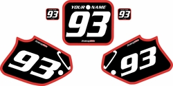 1993-1994 Honda CR125 Pre-Printed Backgrounds Black - Red Bold Pinstripe by FactoryRide 1993-1994 Honda CR125 Pre-Printed Backgrounds Black - Red Bold Pinstripe by FactoryRide