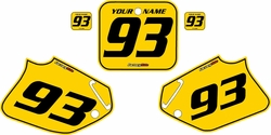 1993-1994 Honda CR125 Pre-Printed Backgrounds Yellow - Black Pinstripe by FactoryRide 1993-1994 Honda CR125 Pre-Printed Backgrounds Yellow - Black Pinstripe by FactoryRide