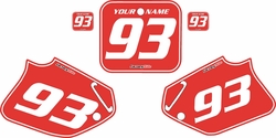 1993-1994 Honda CR125 Pre-Printed Backgrounds Red - White Pinstripe by FactoryRide 1993-1994 Honda CR125 Pre-Printed Backgrounds Red - White Pinstripe by FactoryRide