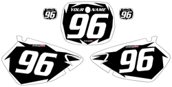 1996-1999 Yamaha YZ125 Custom Black Pre-Printed Background - White Shock Series by Factory Ride 1996-1999 Yamaha YZ125 Custom Black Pre-Printed Background - White Shock Series by Factory Ride