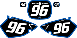 1996-1999 Yamaha YZ125 Custom Pre-Printed Background Black - Blue Bold Pinstripe by Factory Ride 1996-1999 Yamaha YZ125 Custom Pre-Printed Background Black - Blue Bold Pinstripe by Factory Ride